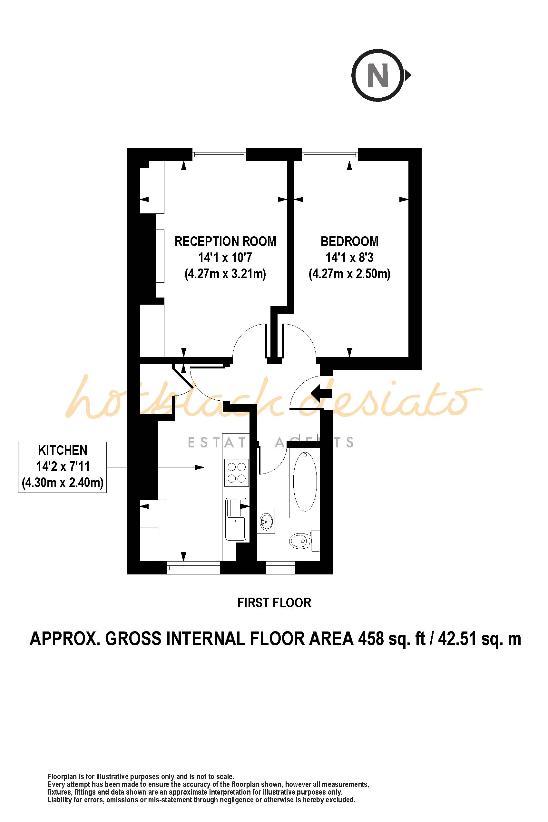 1 bedroom flat for sale - floorplan