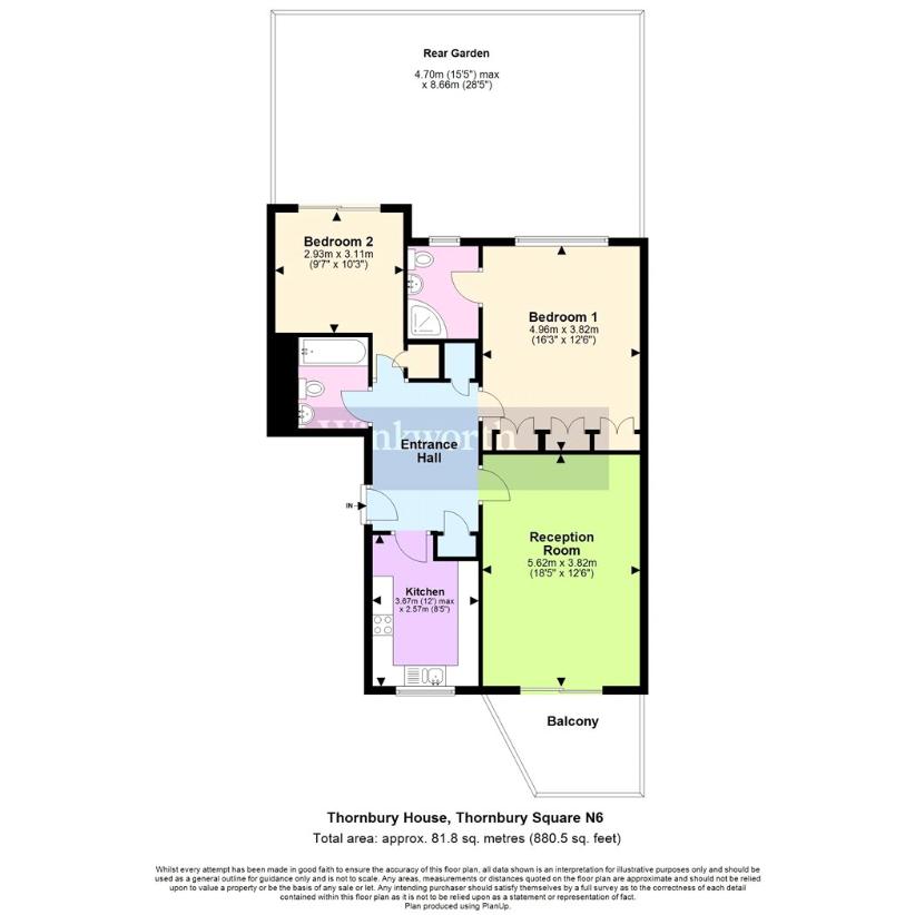 2 bedroom flat for sale - floorplan