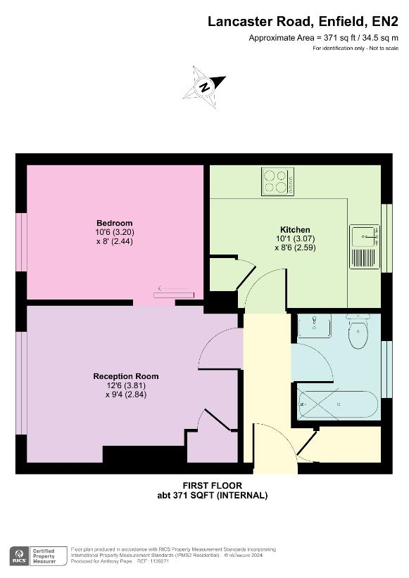 1 bedroom flat for sale - floorplan