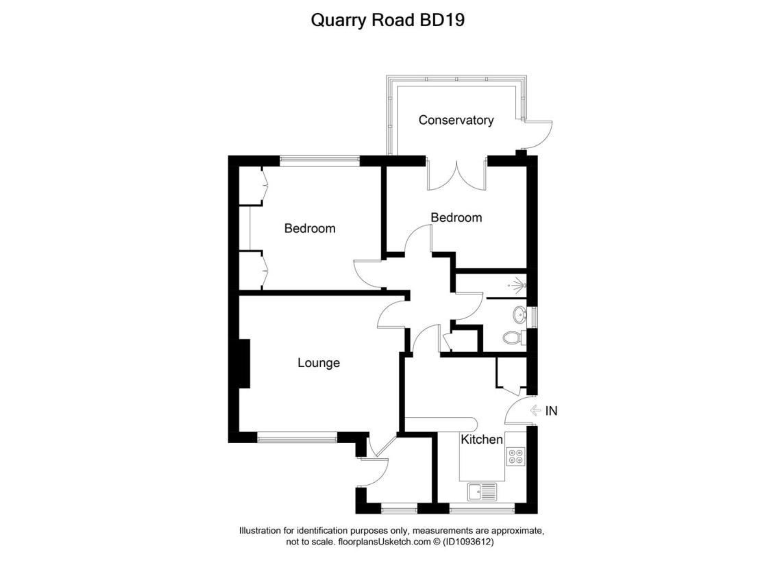 2 bedroom bungalow for sale - floorplan