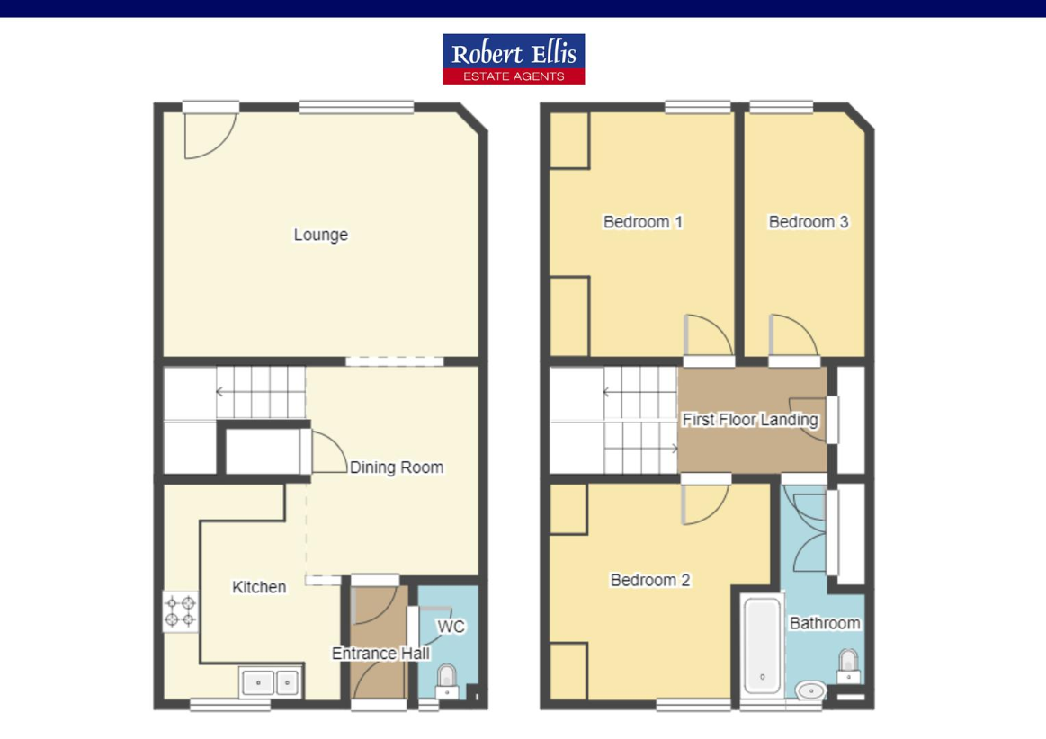 3 bedroom terraced house for sale - floorplan