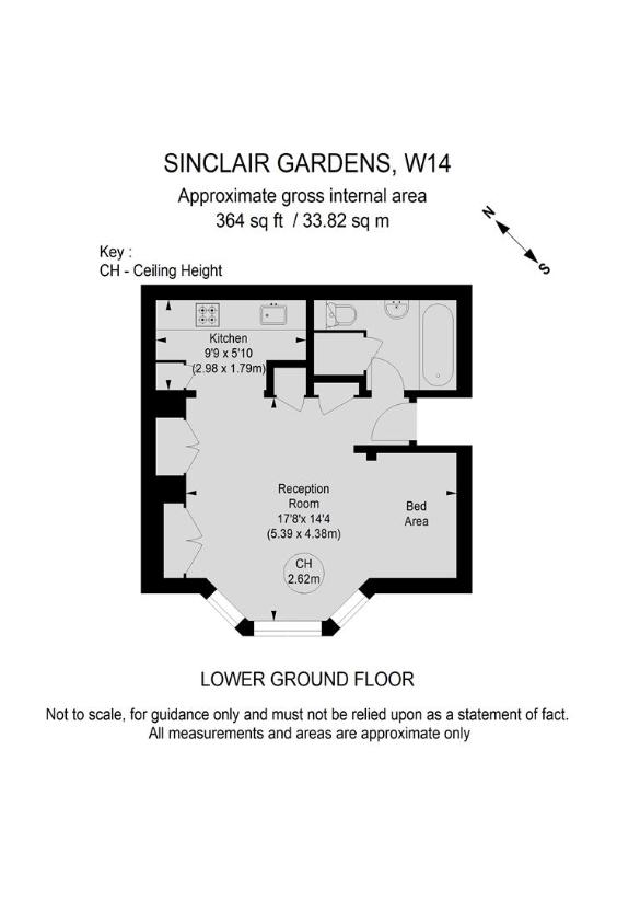 Studio flat for sale - floorplan