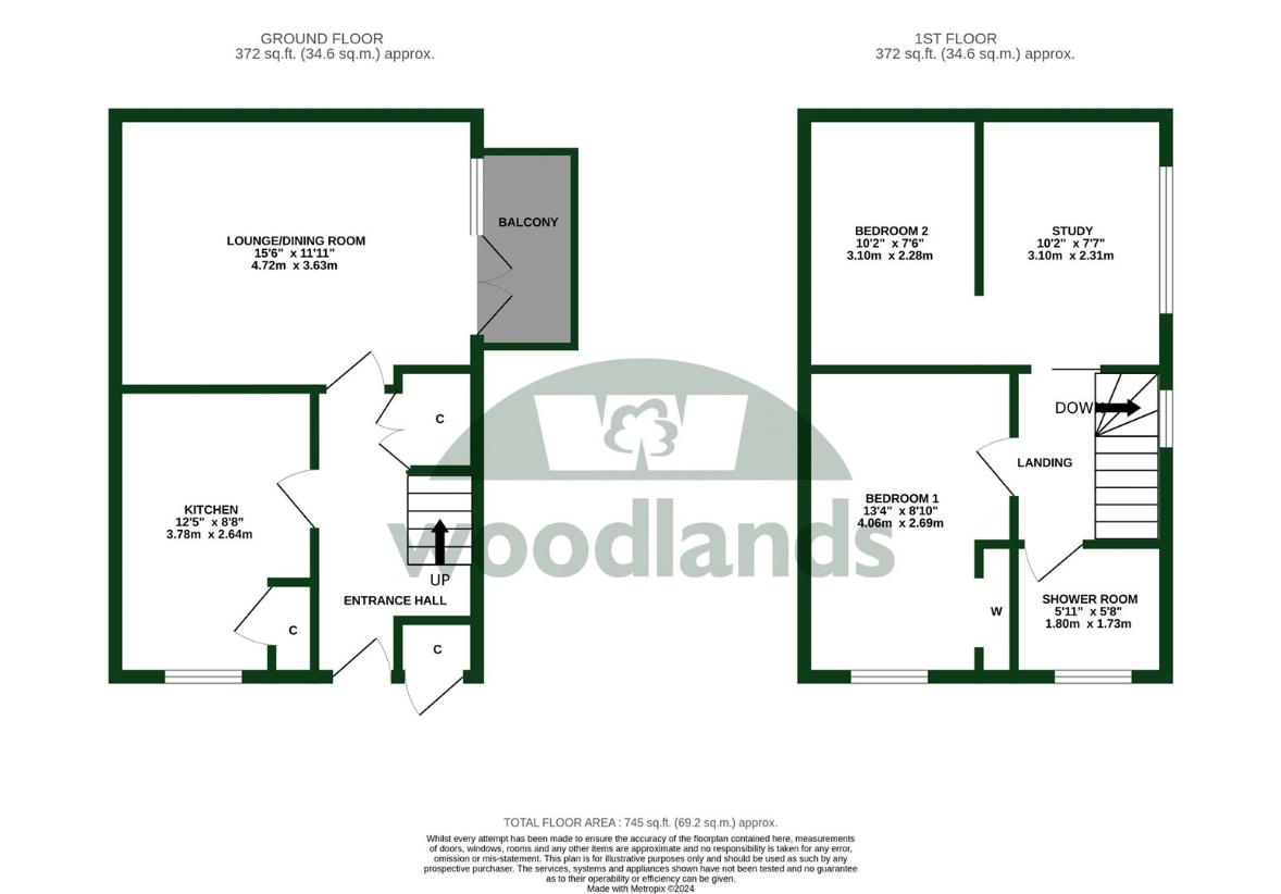 2 bedroom flat for sale - floorplan