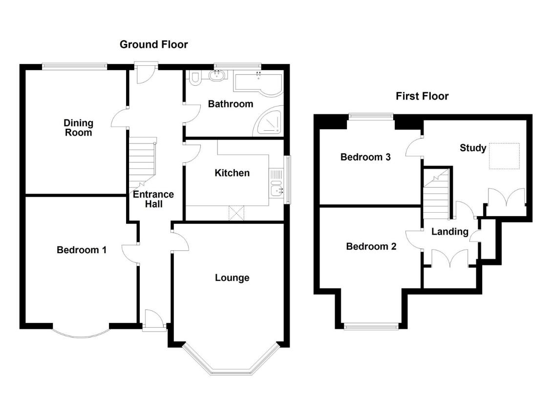 3 bedroom semi-detached house for sale - floorplan