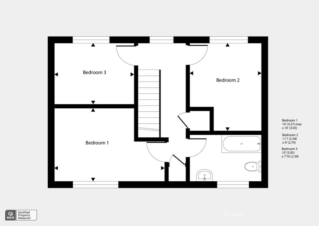 3 bedroom terraced house for sale - floorplan