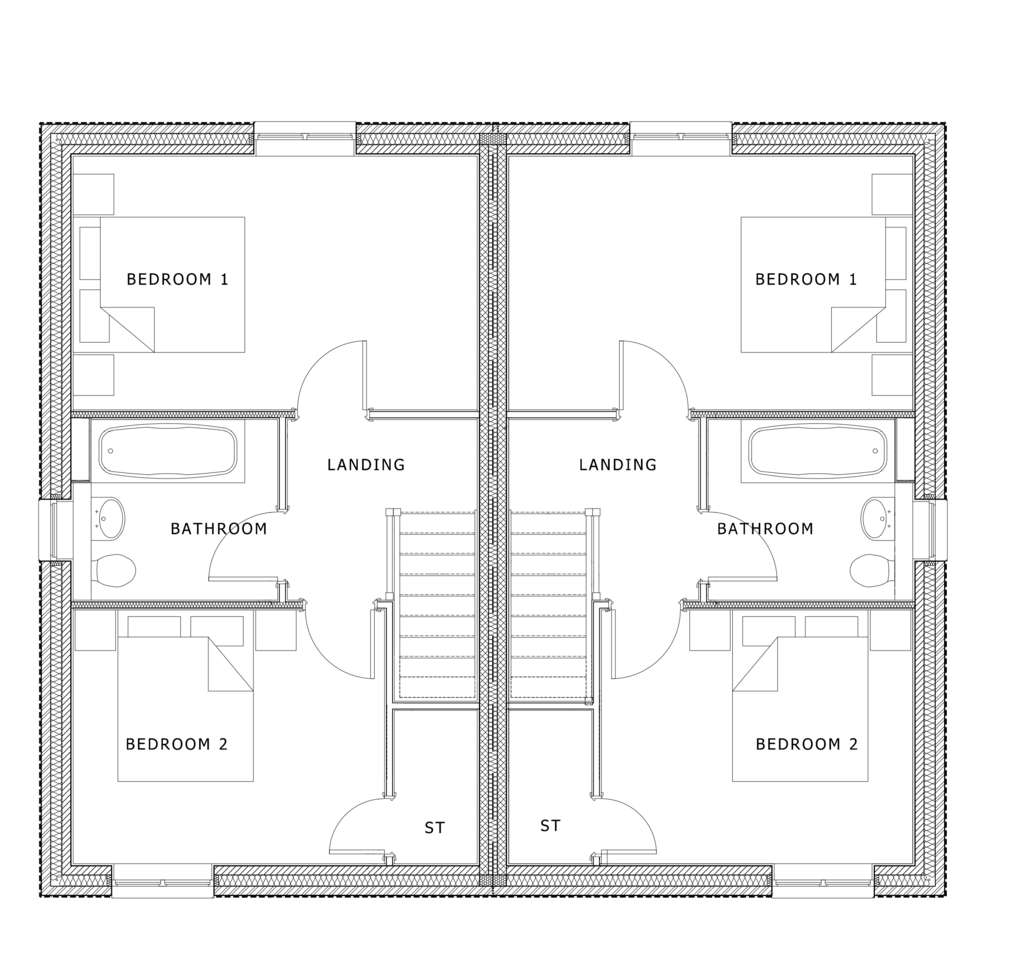 2 bedroom semi-detached house for sale - floorplan