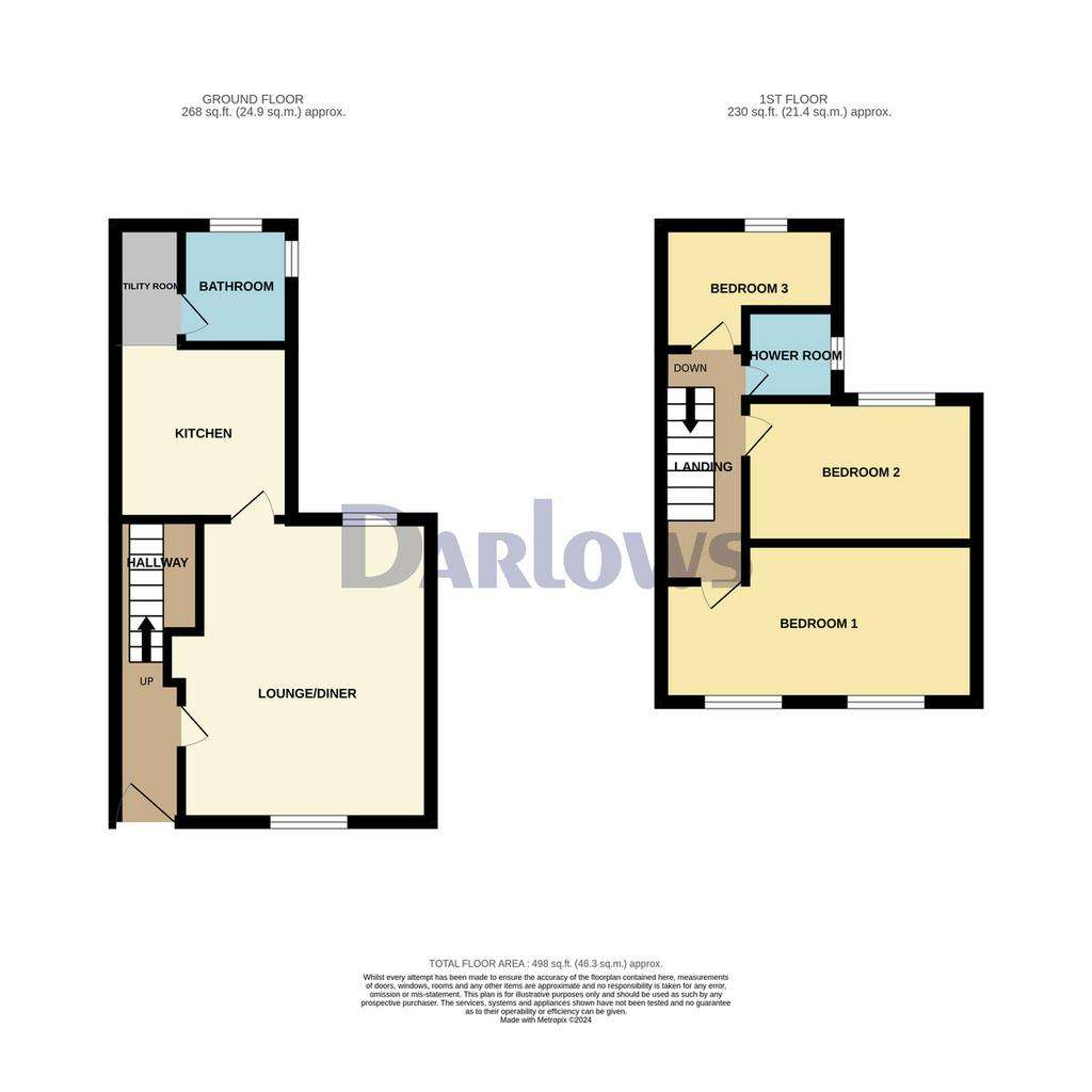 3 bedroom terraced house for sale - floorplan