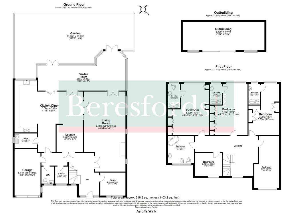 5 bedroom detached house for sale - floorplan