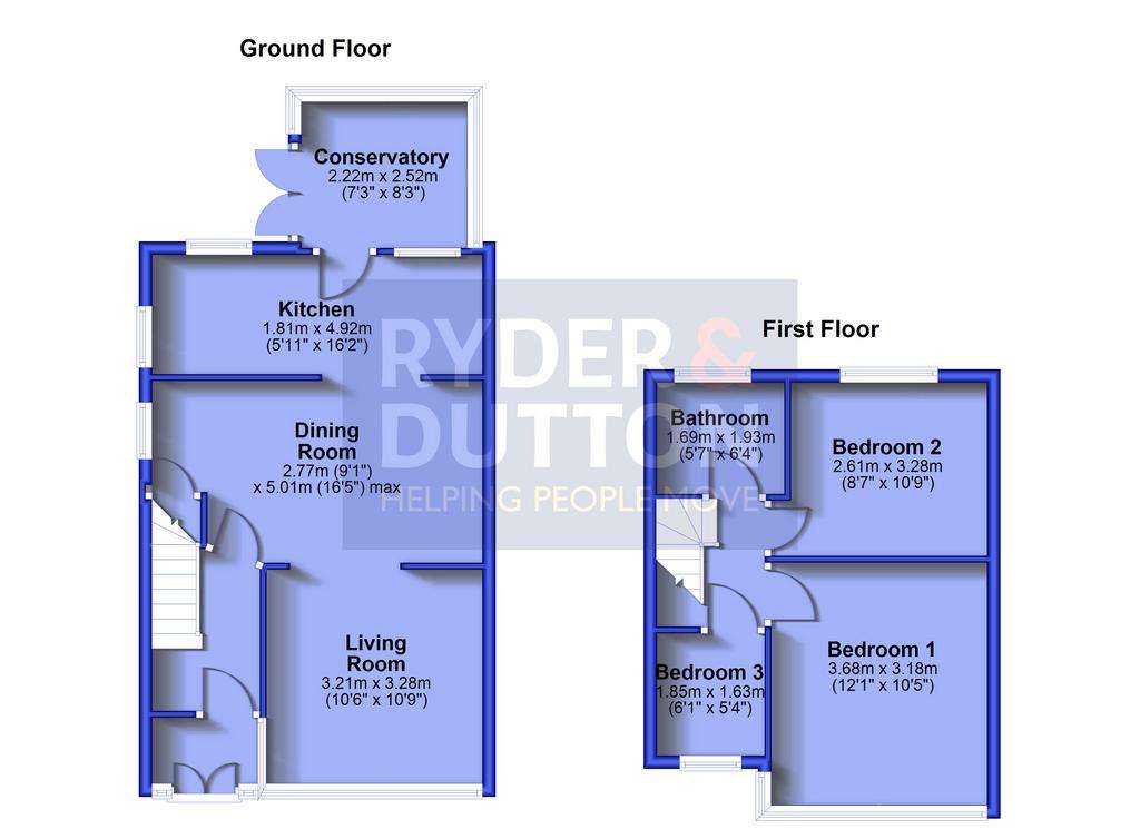 3 bedroom semi-detached house for sale - floorplan