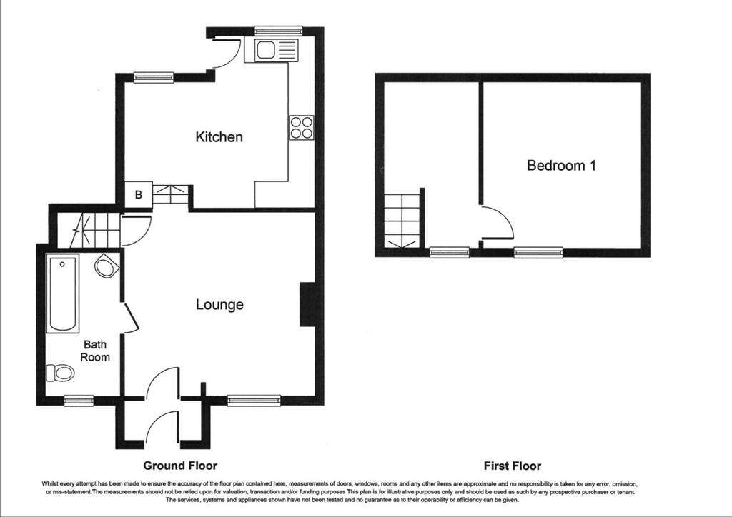 1 bedroom cottage for sale - floorplan