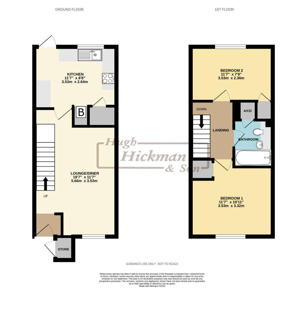 2 bedroom terraced house for sale - floorplan