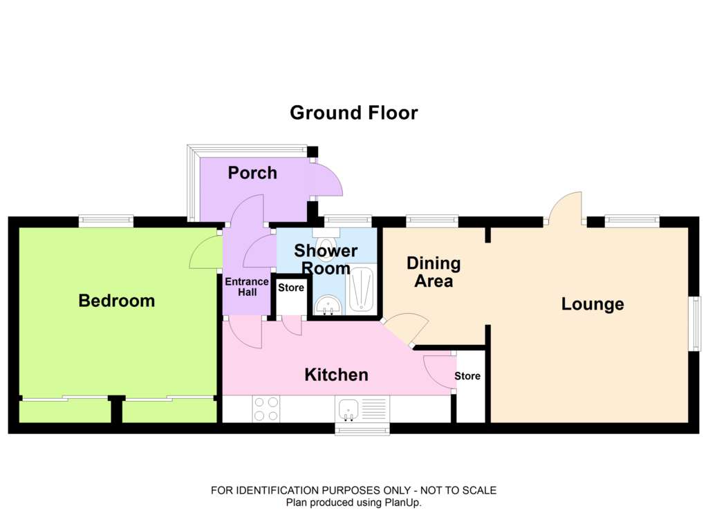 1 bedroom park home for sale - floorplan