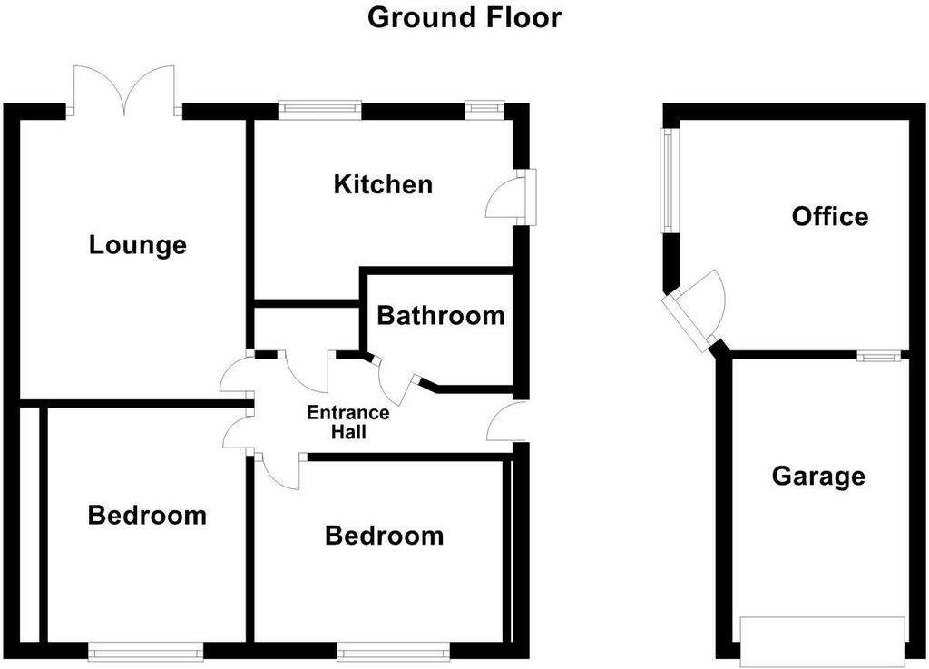 2 bedroom bungalow for sale - floorplan