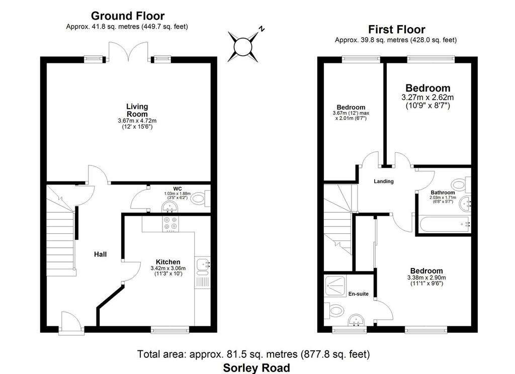 3 bedroom house for sale - floorplan