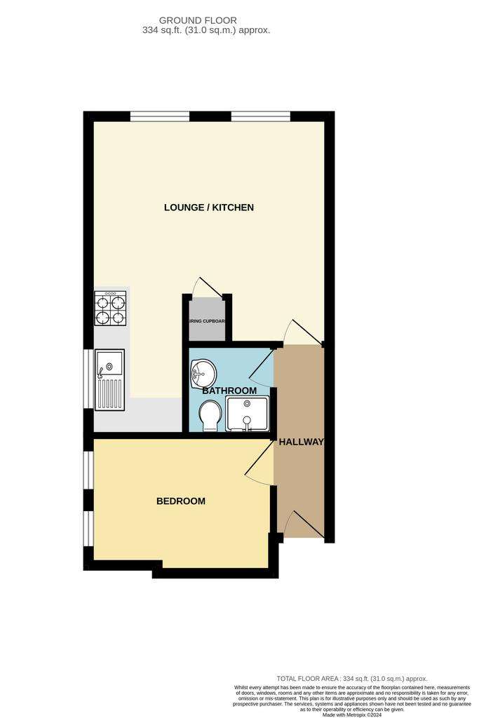 1 bedroom flat for sale - floorplan