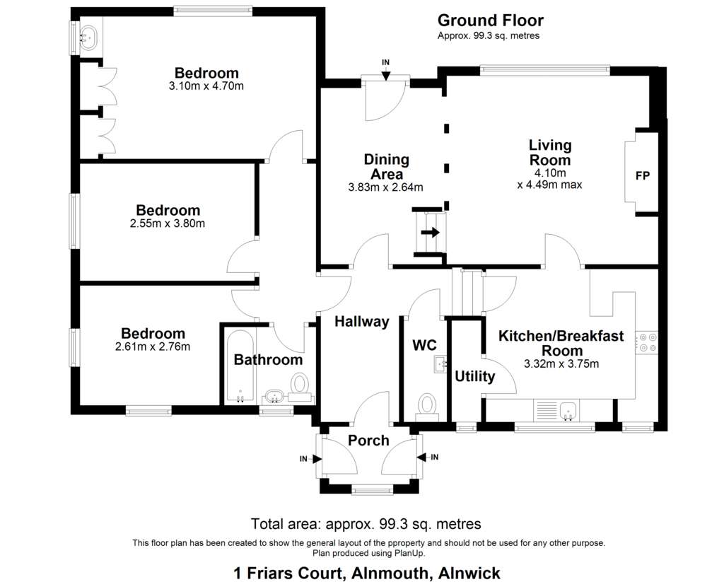 3 bedroom flat for sale - floorplan