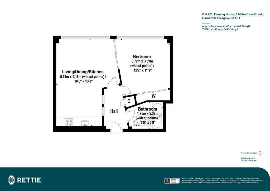 1 bedroom flat for sale - floorplan