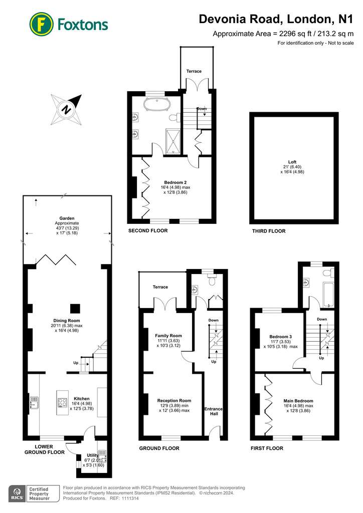 3 bedroom terraced house to rent - floorplan