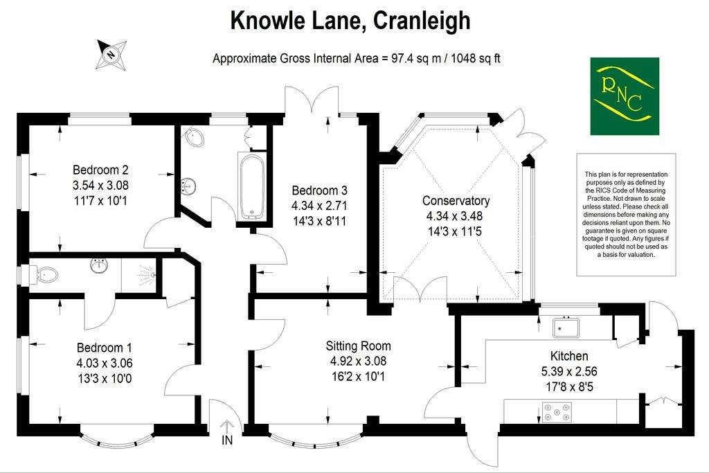 3 bedroom detached bungalow for sale - floorplan