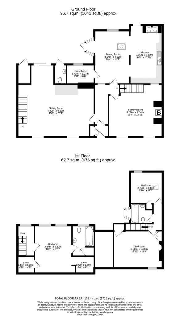 3 bedroom terraced house for sale - floorplan