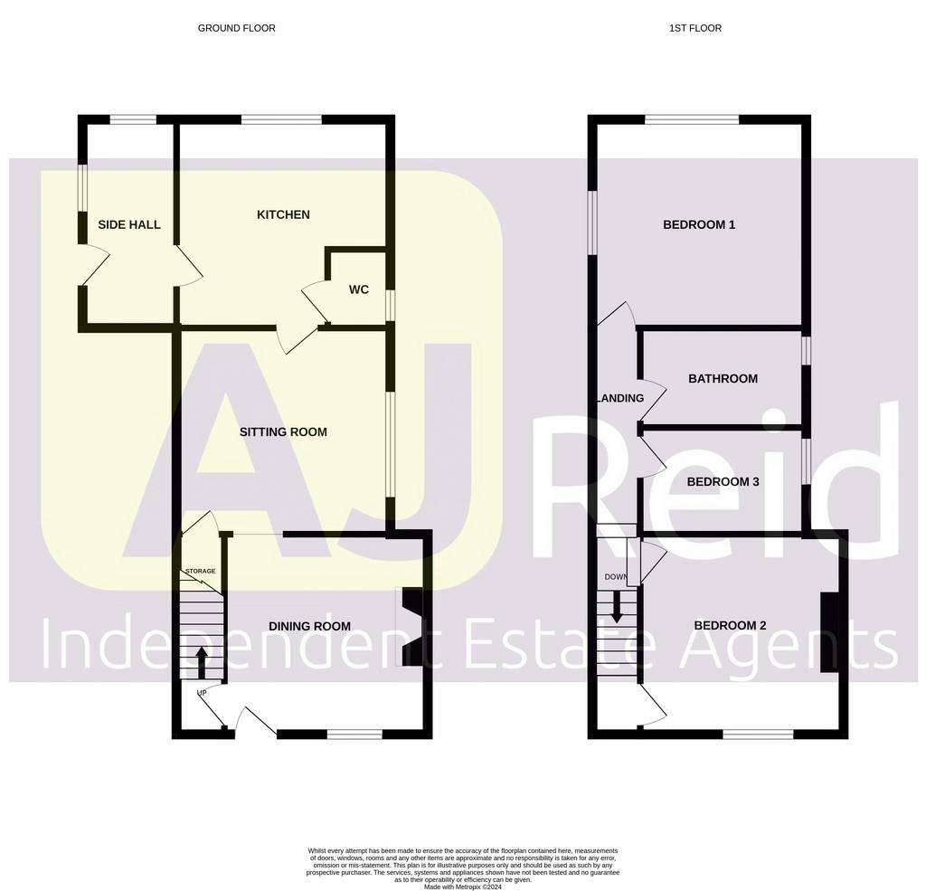 3 bedroom semi-detached house for sale - floorplan