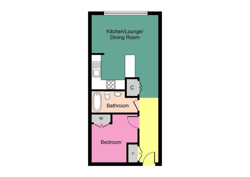 1 bedroom flat for sale - floorplan