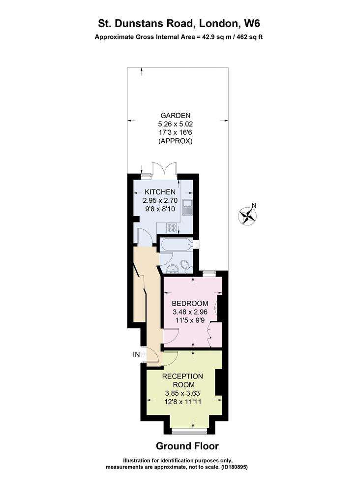 1 bedroom flat to rent - floorplan