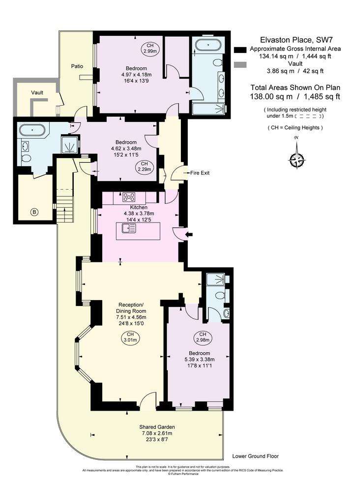 3 bedroom flat for sale - floorplan