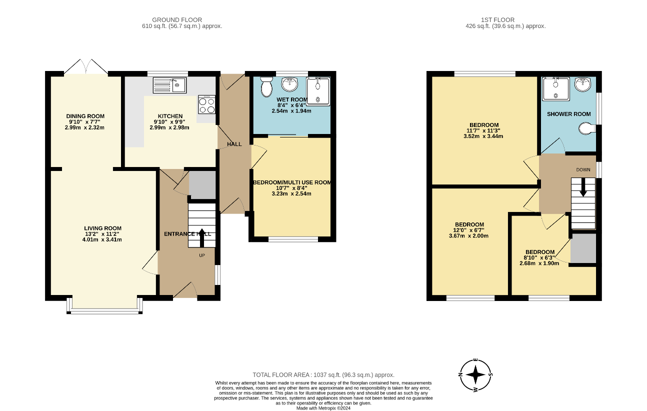 3 bedroom property for sale - floorplan