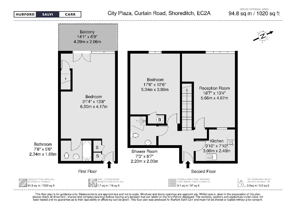 2 bedroom flat for sale - floorplan