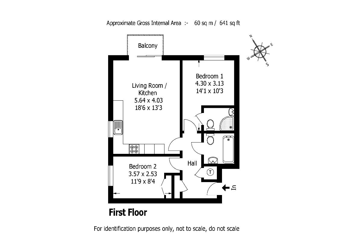 2 bedroom flat for sale - floorplan