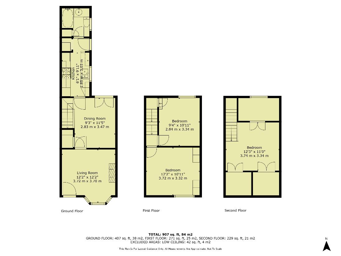 3 bedroom property for sale - floorplan