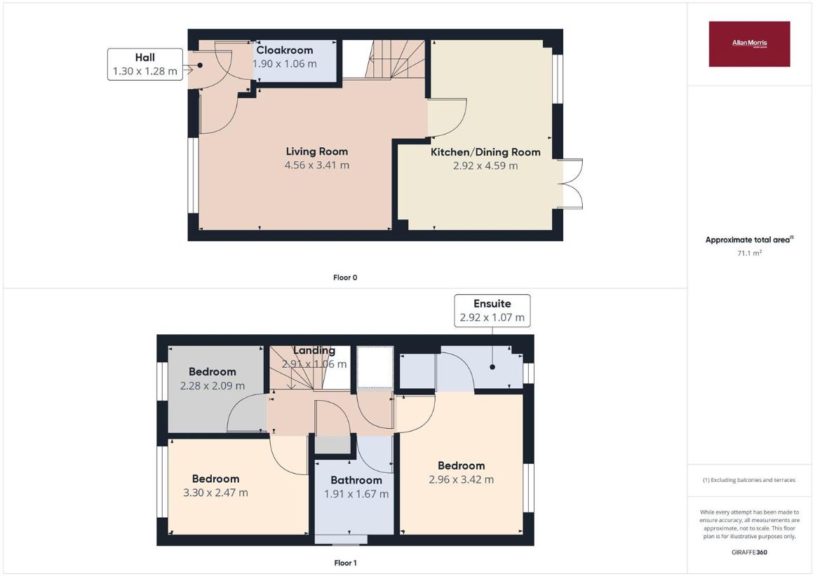 3 bedroom semi-detached house for sale - floorplan