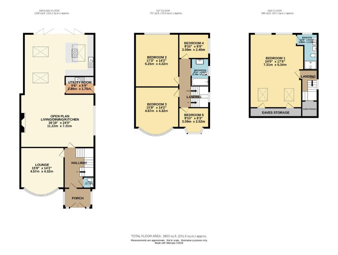 5 bedroom semi-detached house for sale - floorplan