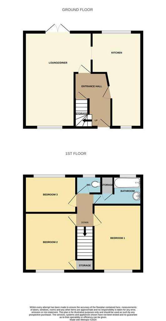 3 bedroom terraced house for sale - floorplan