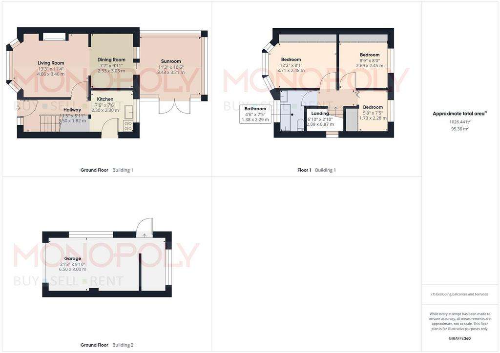 3 bedroom semi-detached house for sale - floorplan