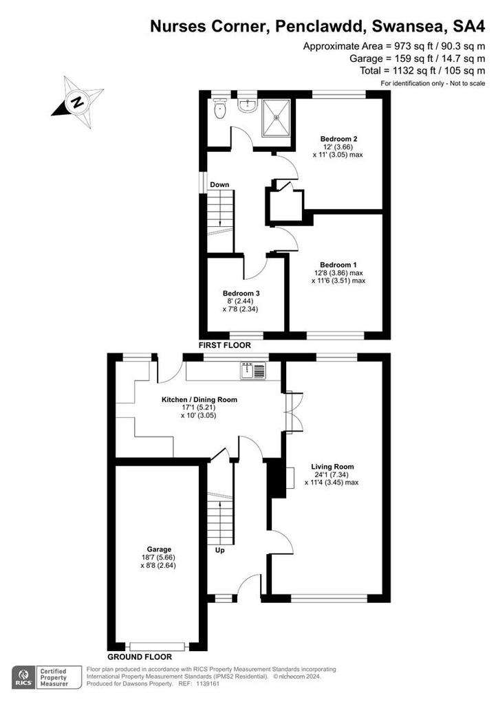 3 bedroom link-detached house for sale - floorplan