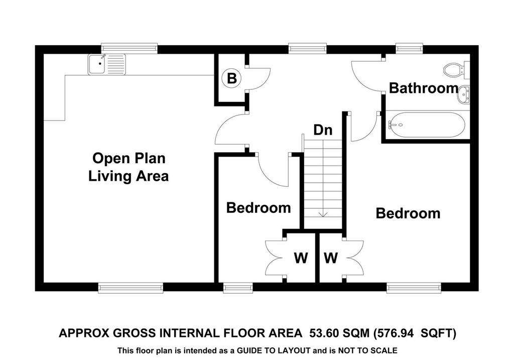 2 bedroom terraced house for sale - floorplan