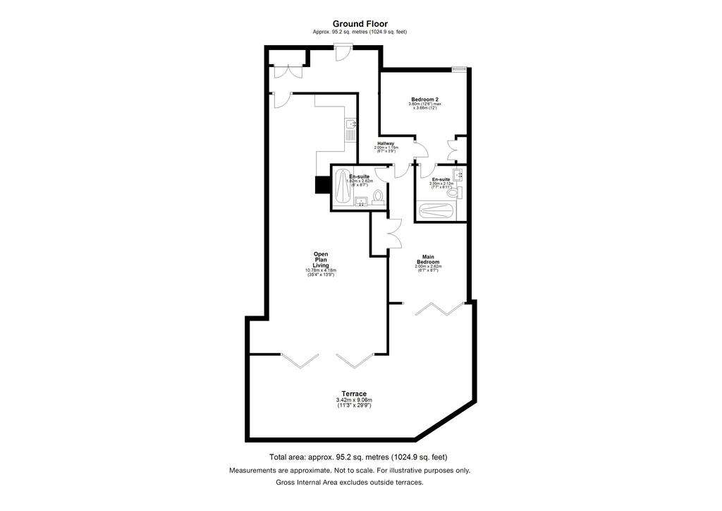 2 bedroom flat for sale - floorplan