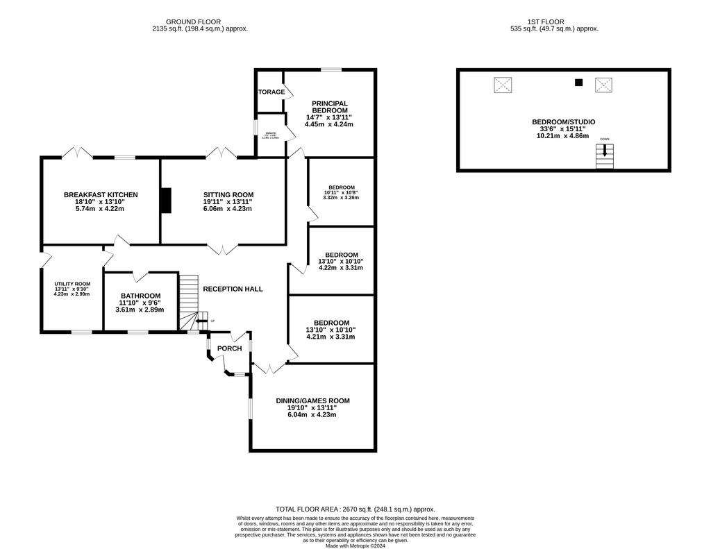 5 bedroom bungalow for sale - floorplan