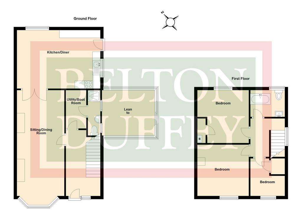 3 bedroom semi-detached house for sale - floorplan