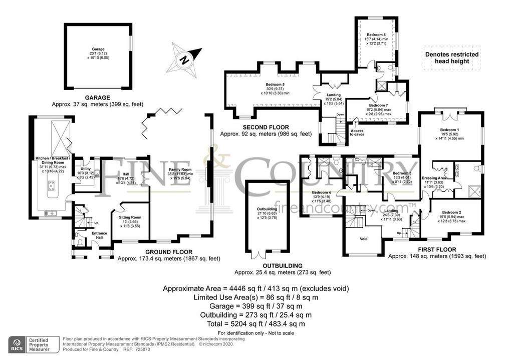 6 bedroom detached house for sale - floorplan