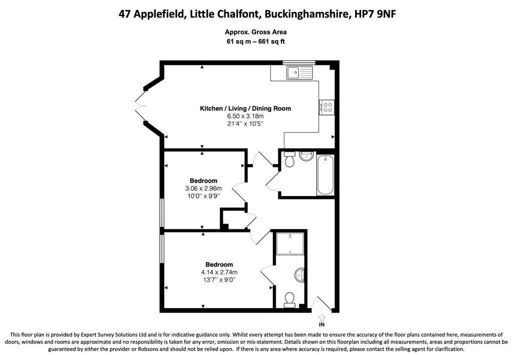 2 bedroom ground floor flat for sale - floorplan