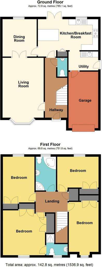 4 bedroom detached house for sale - floorplan