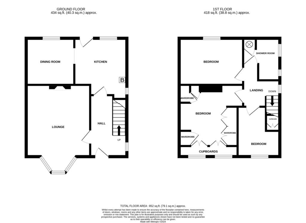 3 bedroom semi-detached house for sale - floorplan