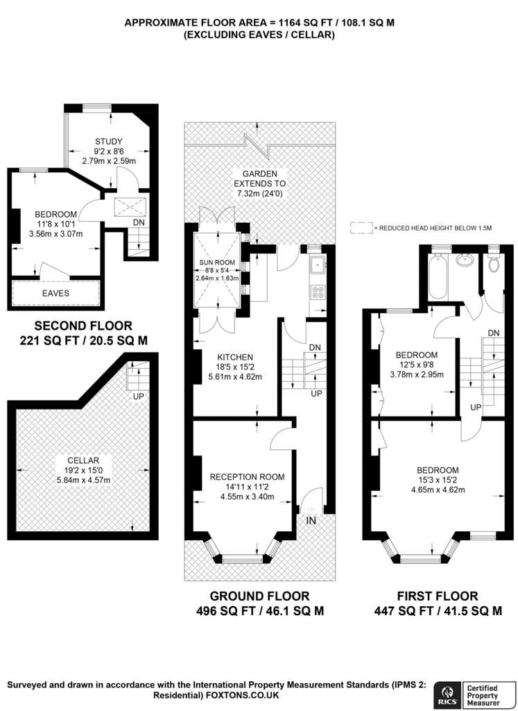 4 bedroom terraced house to rent - floorplan