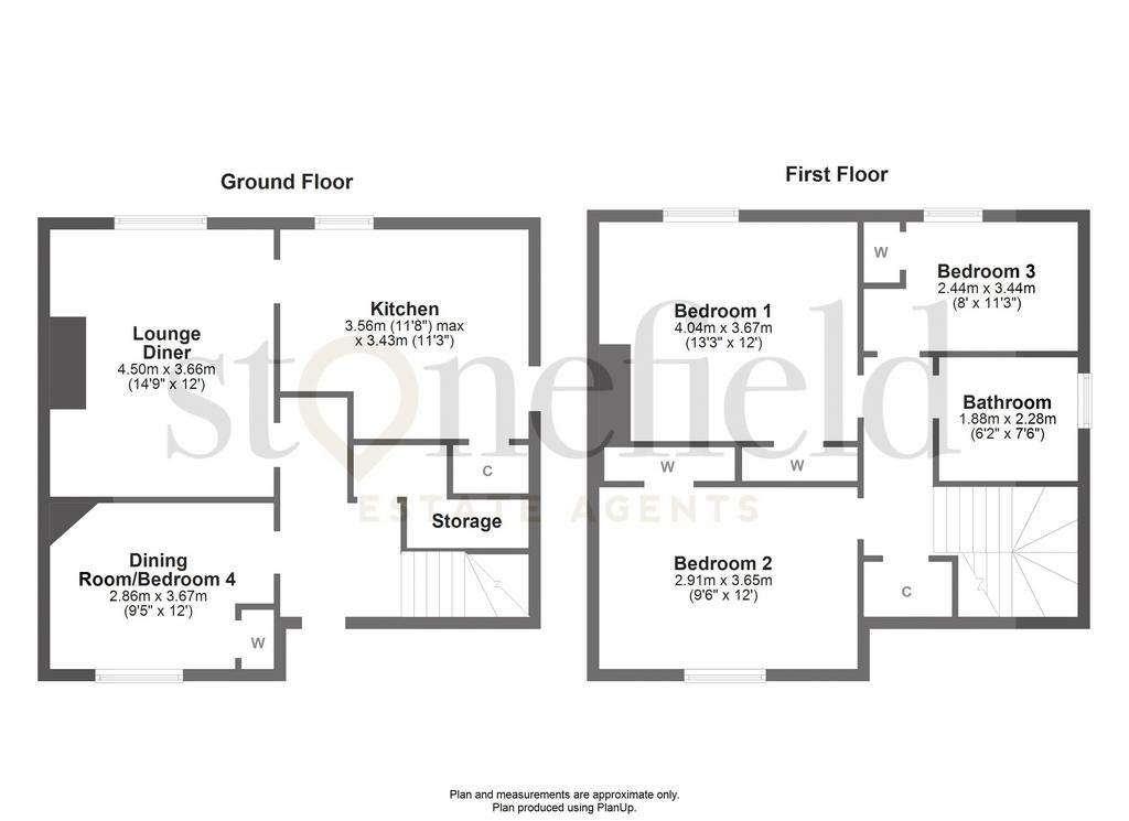 4 bedroom semi-detached house for sale - floorplan