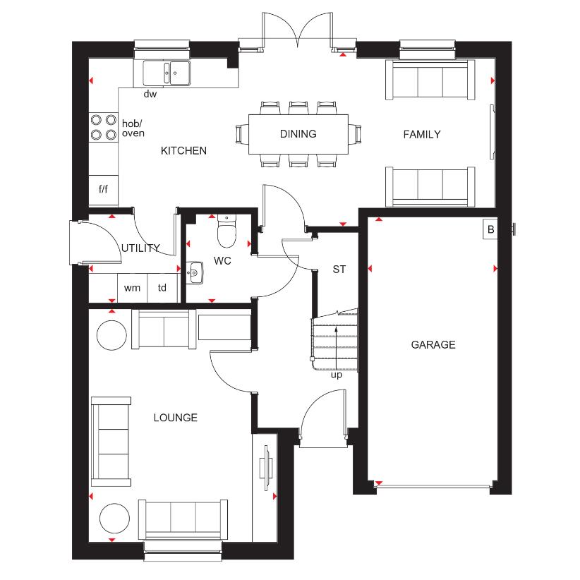 4 bedroom detached house for sale - floorplan