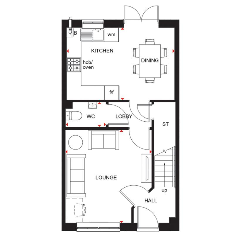 3 bedroom end of terrace house for sale - floorplan