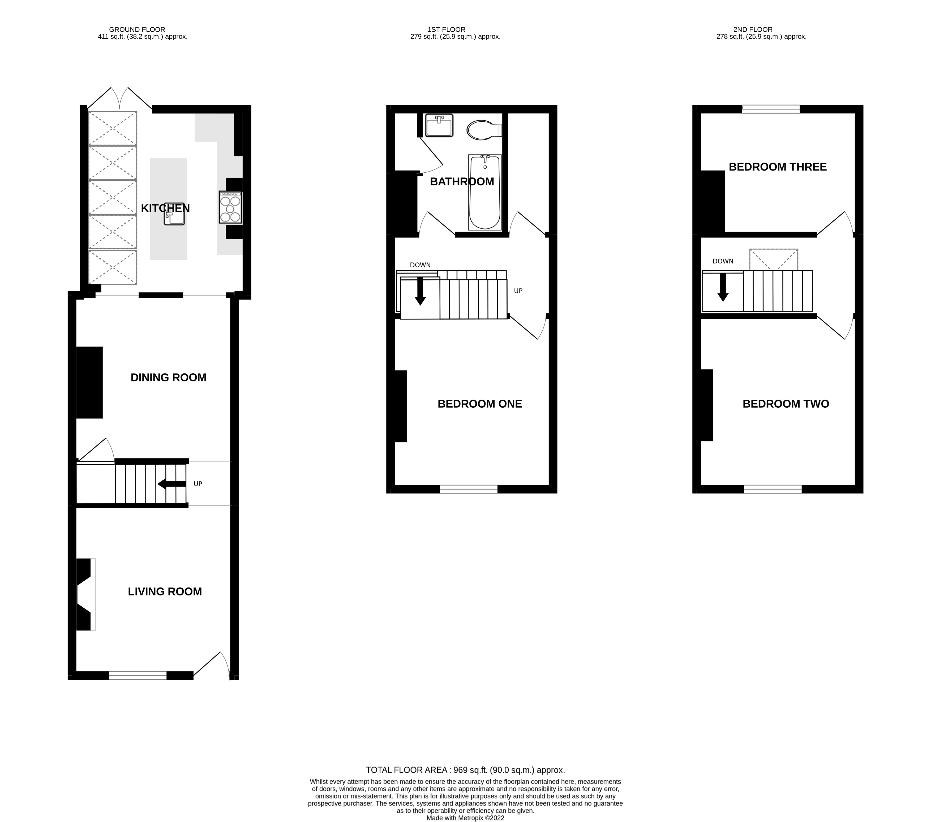 3 bedroom property for sale - floorplan